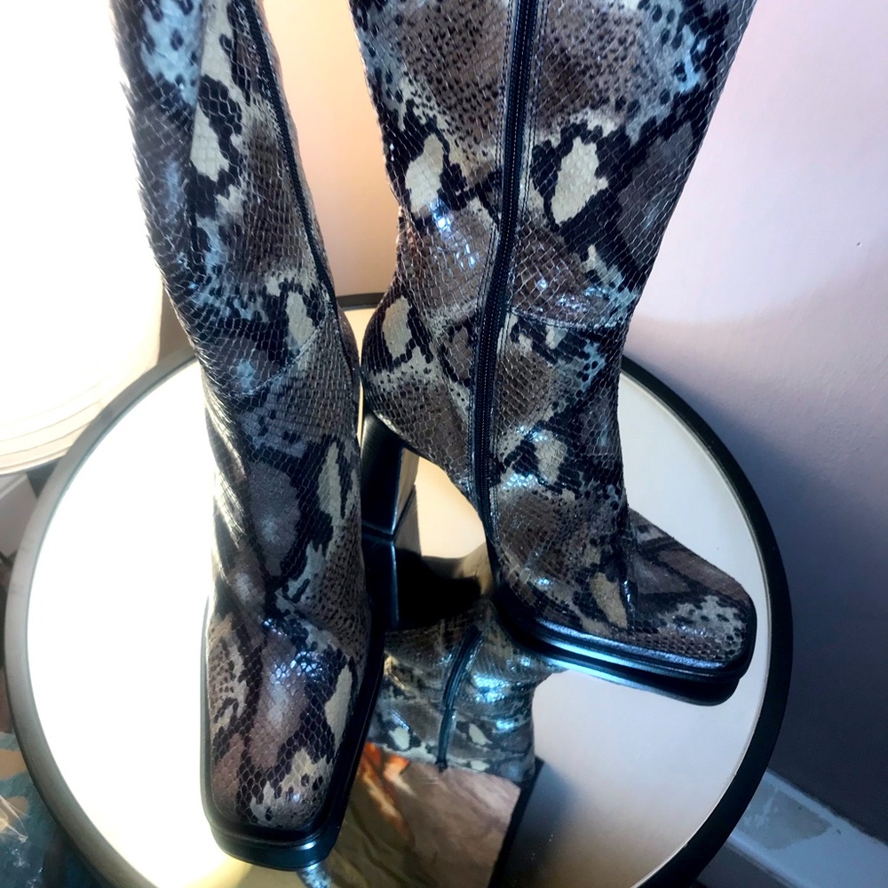Snakeskin boots